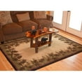 thumbnail image 2 of Rug Empire American Destination Mount Le Conte Pine Cone Lodge Rustic Area Rug 5'3" Round 6' Round Indoor Runner, Round, 2 of 5