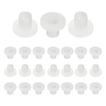 24pcs Flanged Sleeve Bearings Plastic Bushings ID 4mm x OD 5mm x Length 7mm Nylon Bushings, White