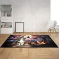 thumbnail image 2 of Spooky Halloween Night Witch Shetland Sheepdog Glowing Pumpkins Indoor Rug Sheltie Dog Lover Gifts Carpet Living Bed Room Sofa Home Decor - 12015, 2 of 5