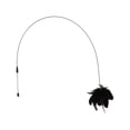 thumbnail image 1 of Gatito de mano Unique Bargains con campana, varitas de plumas esponjosas para jugar con gatos, juguete interactivo para mascotas en negro y marrón, 1 of 5