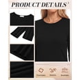 thumbnail image 4 of MOSHU 3 Pack T Shirts for Women Ribbed Long Sleeve Shirts Crew Neck Slim Fit Undershirts Casual Fall Tight Tops, 4 of 8