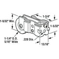 thumbnail image 2 of Single 1-1/4 in. Steel Roller Assembly, Ball bearing, Plain Back Housing, 2 of 4