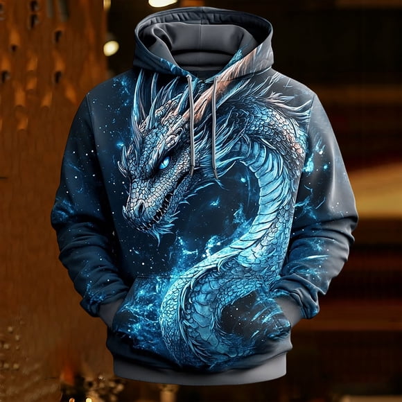 Men's Hooded Sweatshirt for Everyday Casual Comfort Fashionable Pullover Streetwear Easy to Mix with T-Shirts and Vests