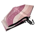 thumbnail image 6 of FORMRS Travel Umbrella Folding Auto Open Close Windproof Rain UV Protection, Pink Brown Pattern, 6 of 8