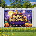thumbnail image 4 of Pumpkin Design Halloween Banner Decorative Ghost Design Fall Theme for Party Decoration Halloween Decor Spooky Event Indoor Celebration, 4 of 5