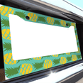 thumbnail image 6 of 1 Pcs Pineapple Pattern License Plate Frame, License Plate Cover for Car Decorative Parts, Aluminum License Plate Bracket Holder Rust-Proof for US Standard Car, 6 of 9