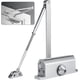thumbnail image 1 of Cierra Puertas hidraulico, Cierrapuertas de seguridad accionado por resorte, Heavy Duty Puerta automatico Closer, Cierrapuertas para puertas de hasta 65 kg (plateado), 1 of 5