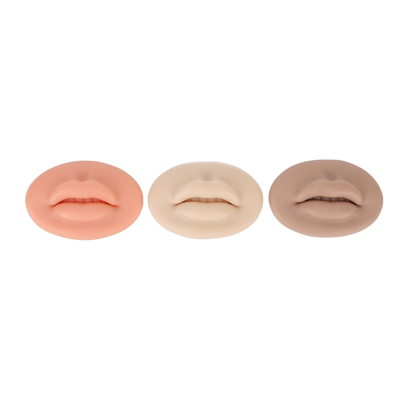 Ccdes 3 Pcs 3D Silicone Lips Elastic Semi Permanent Soft Real Skin Touch Feeling Fake Lips