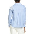 thumbnail image 2 of Gracia womens  Flower Embroidered Shirt, s, Blue, 2 of 3