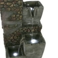 thumbnail image 4 of Alpine Corporation 19" x 16" x 43" Tiered Cascading Fountain with LED Lights, Gray, 4 of 11