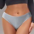 thumbnail image 5 of Ashirexll Ladies Underwear Panties, Plus Size Underwear for Women, Womens Ribbed Low Rise Briefs Stretchy Comfortable Panties, 5 of 7