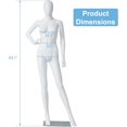 thumbnail image 3 of Kinbor 6FT Female Mannequin Dress Form Display, Manikin Torso Stand Realistic Full Body Mannequin for Retail Clothing Shops, Halloween Christmas Cosplay, White(Posture B), 3 of 8