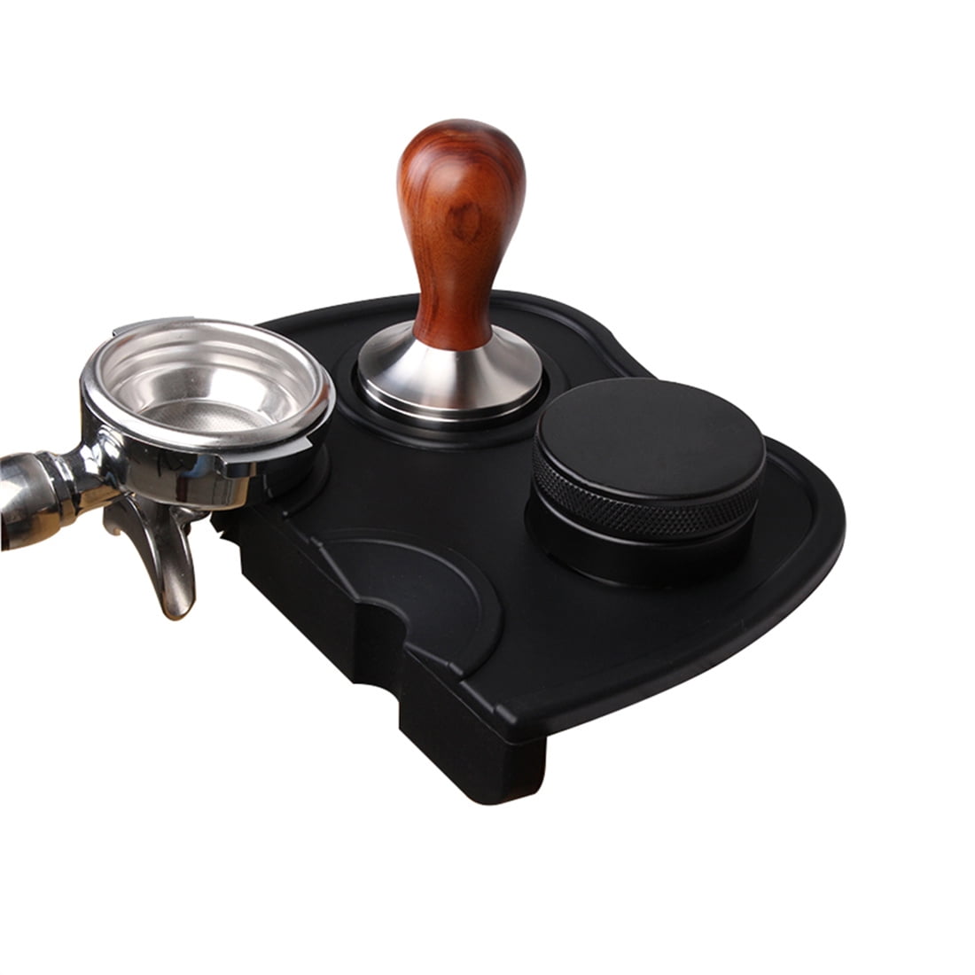 Coffee Tamper Mat Tamping Rest Holder Antiskid Corner Edge Powder Pad