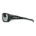 thumbnail image 3 of Choppers Mens Classic Rectangular Warp Biker Plastic Sunglasses Matte Black Grey Silver, 3 of 4
