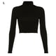 thumbnail image 1 of Camiseta de mujer con espalda abierta Camiseta hueca de manga larga Top de poliéster, L seitruly AP000504-03, 1 of 7