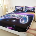 thumbnail image 3 of Castle Fairy Silver Cyberpunk Gamepads Twin Sheet Sets,Video Game Bedding, 3 of 7