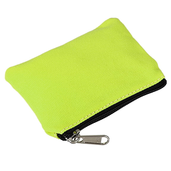 5" x 4" Coin Purse Pouch, 2 Pcs Change Purses Small Organizer Bags with Zipper Canvas for Home, Fluorescent Green