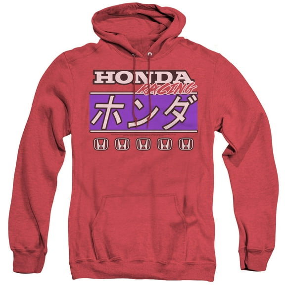 Honda Kanji Racing Adult Heather Hoodie Sweatshirt Red
