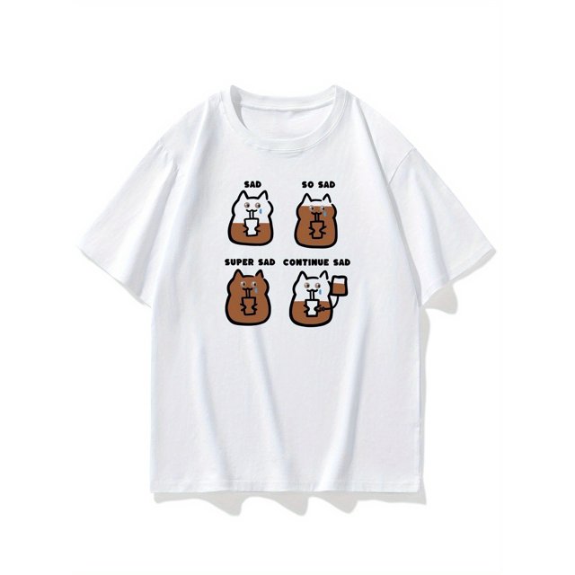 Girls' BOY Children's Cotton Casual T-shirt TEE TOP Summer Collection Loose fit Fashionable Print Machine Washable
