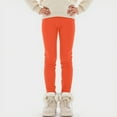 thumbnail image 5 of mgoYE Girl Winter Thick Warm Pant Printing Lined Legging Tight(Orange,7-8 Years), 5 of 7