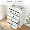 thumbnail image 2 of DSstyles Dresser with 6 Drawers for Bedroom, Vintage Design Wood Drawer Dresser Chest of Drawers for Closet, Living Room, Hallway, Kids Bedroom (White), 2 of 8