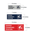 thumbnail image 2 of Basic Diaper Changing Station Door Sign - Blue / Gold - Large, 2 of 5