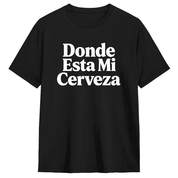 Donde Esta Mi Cerveza Vintage Graphic Tee for Men, Fun BBQ Cotton Short Sleeves T-Shirt