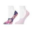 thumbnail image 2 of Natori Women's 4 Pair Pack Natori Funky Floral No-Show Liner Socks - Womens - Female, 9-11, Red/Black, 2 of 2