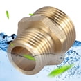 thumbnail image 3 of Reductor de boquilla hexagonal de latón de 3/4" a 1/2", accesorio macho para conexiones de tubos de agua, diseño reforzado, 3 of 8