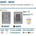 thumbnail image 3 of Placa de Pared Cable Antena Inoxium1OOxford 5Pzas Toma Coaxial Plateado/Oxford Acero Inoxidable/PC., 3 of 5