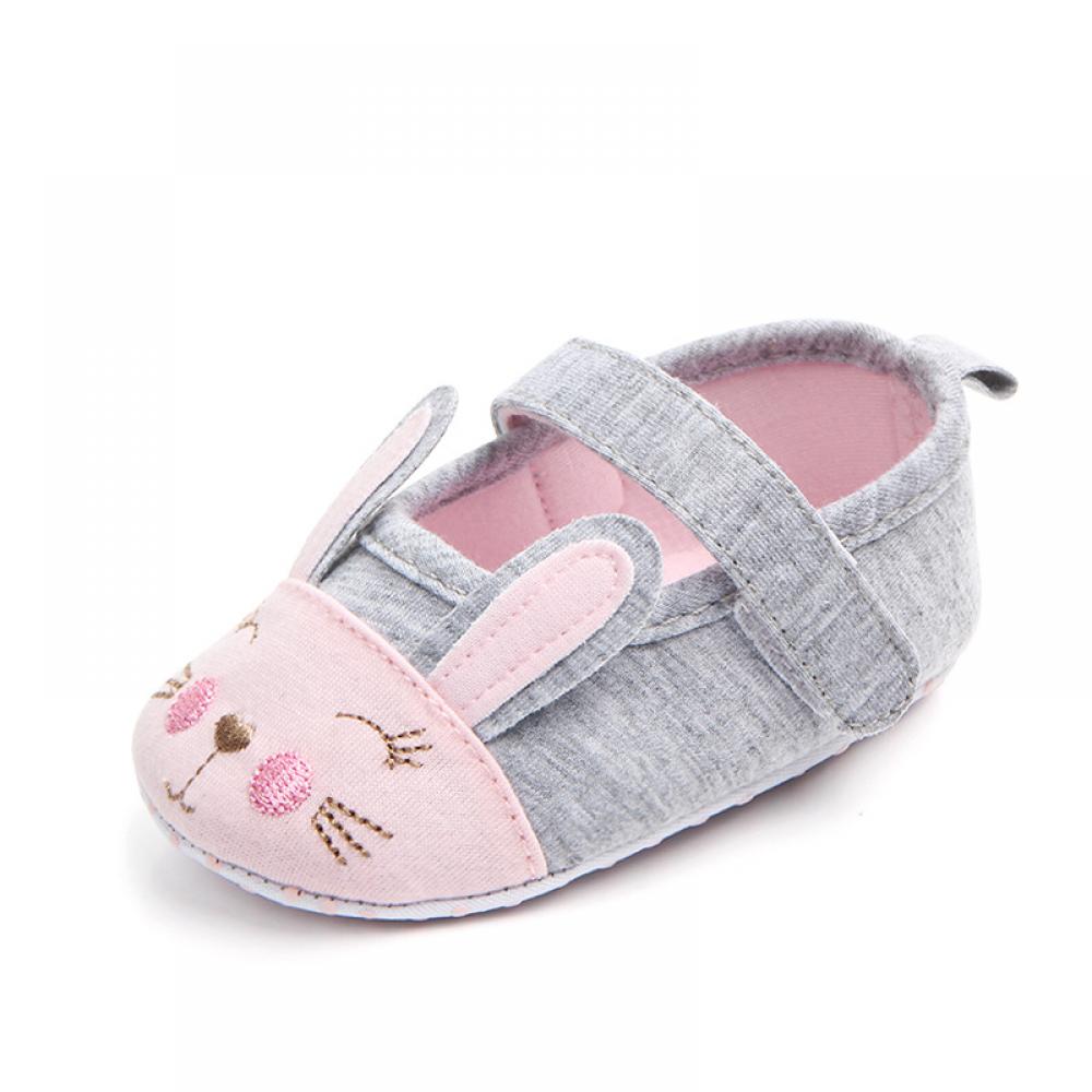 Infant Baby Girls Shoes Non-Slip Bowknot Princess Dress Mary Jane Flats Toddler First Walker Cute Rabbit Baby Sneaker Shoes 0-18M - image 2 of 5