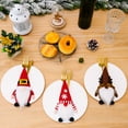 thumbnail image 3 of Tnobhg 4 Pcs Christmas Tableware Flatware Holders Knitted Cutlery Dust Cover Cute Gnome Pattern Bag Covers for Cutter & Fork Thanksgiving New Year Party Decoration Xmas Dinner Table Decor, 3 of 7