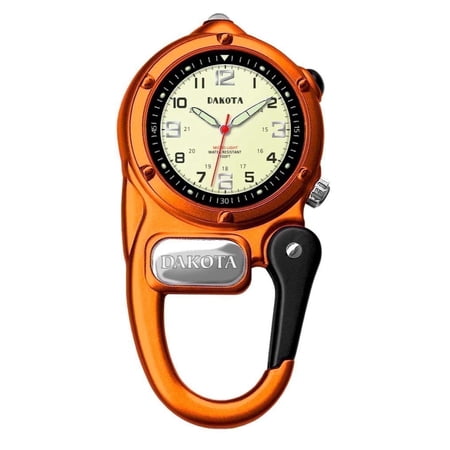 Dakota Mini Clip Microlight, Pocket and Fob Watch, Outdoor Gifts for Men and Women, Use for Fishing Hunting, and More, LED Flashlight, Clip on Watch