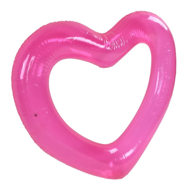 Fyydes Ocean Floats,Floating Tubes,Heart Pool Float PVC Material Skin Friendly Lightweight Pink Romantic Style Floating Tubes For Summer
