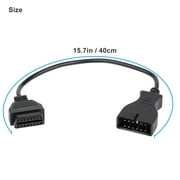 TSV GM 12 Pin to OBD 16 Pin Adapter, GM 12 Pin OBD1 to OBD2 OBD-II 16 Pin Cable Connector Scanner Adapter Fit for GM Vehicle, Programming Diagnostic Cable Scan Tool, OBD II Adapter Connector
