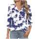 thumbnail image 2 of mfyjkho Tops De Gimnasio Para Mujer, Camiseta De Manga Tres Cuartos Con Cuello En V Y Estampado De Moda Para Mujer Tops Para Mujer Xxl, 2 of 6