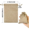 thumbnail image 3 of YANTONG 75Pcs Small Burlap Drawstring Gift Bags - 3.7"x5.4" Bulk Mini Tiny Goodie Treat Gift Bags HTV Compatible, for Valentine's Day Candy, Rustic Wedding Favors for Guests, Holiday Party Favor, 3 of 5