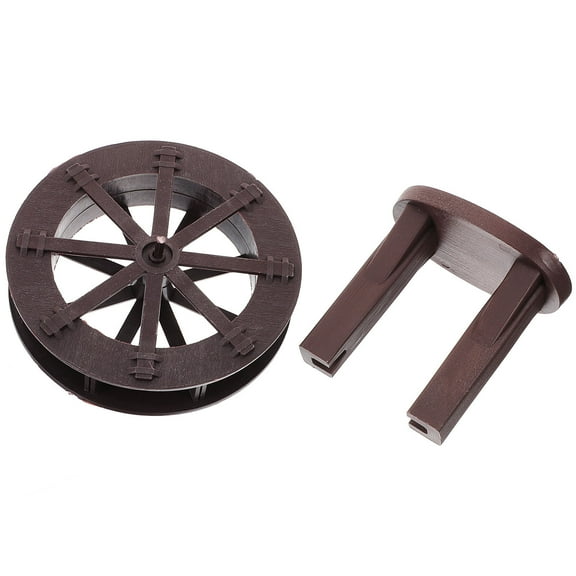 HOMEMAXS Waterwheel Water Fountain Ornaments 16.00X13.50X9.50CM Dark Brown