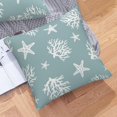 thumbnail image 6 of Seafoam Coastal Pillow Covers 18 X 18 Inch Set of 2, Blue Coral Starfish Throw Pillow Covers Summer Nautical Beach Decorative Pillowcase Linen Square Outdoor Cushion Cover for Home Bed Couch Sofa, 6 of 6