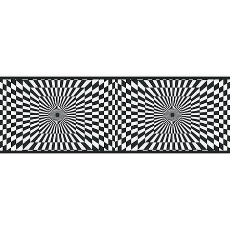 Blue Mountain Funky Optics Wallpaper Border Black White Blue Mountain Funky Optics Wallpaper Border Black White