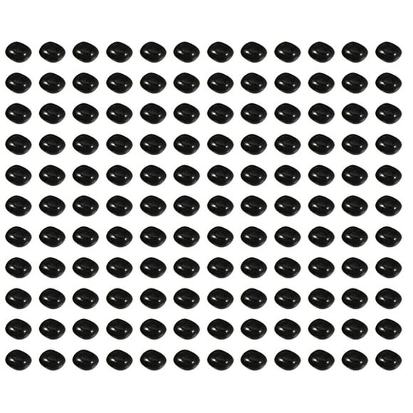 UPGRATOR Aquarium Stones 0.12X0.12X0.12In Black Smooth Design Glass Sand Fish Tank Decorative Use 1 Bag