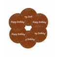 thumbnail image 7 of 15 Inch Round Placemats Set of 6, Happy Birthday Non Slip Heat Insulation PP Table Mats, Brown Modern Abstract Art Washable Place Mats for Kitchen Dining Party Table Decor, 7 of 7