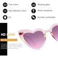 thumbnail image 3 of GFDYREE Lunettes de Soleil Cœur pour Femmes Rétro en Forme de Cœur pour Fête VL9604, 3 of 6