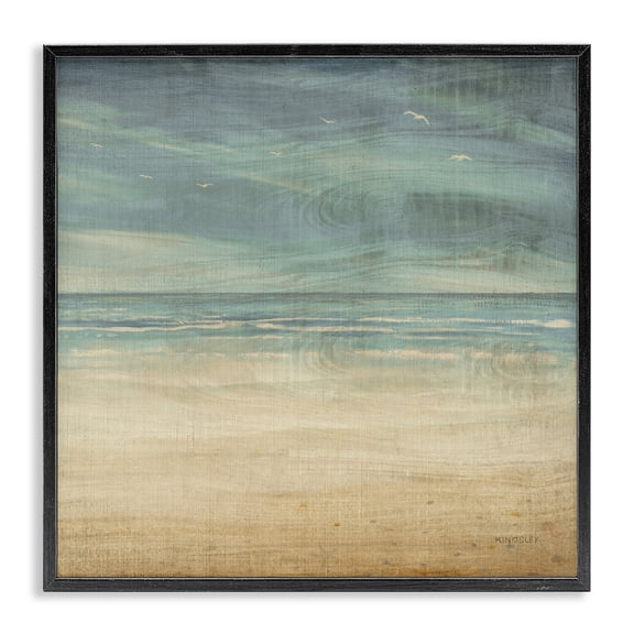 Stupell Industries Tropical Moody Coastal Days Black Framed Giclee Art, 12 x 12, by Dan Meneely
