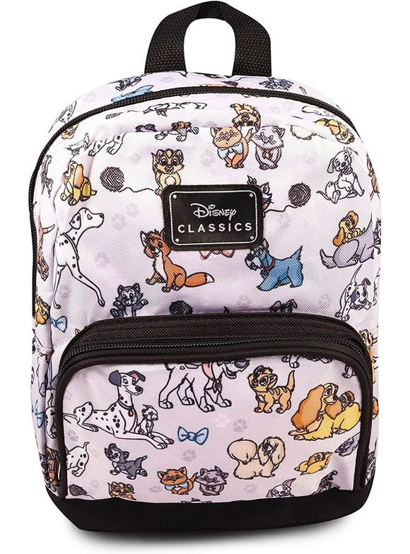 Fast Forward New York Disney Cats and Dogs Mini Backpack for Women -- Canvas Purse Shoulder Bag Adults, Teens