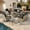 Black, variant on Vcatnet Outdoor Patio Furniture Sets 8 Pieces Sectional Sofa Wicker Conversation Set with Swivel Glider Chairs and Solar Powered Coffee Table for Porch, Deck, Orange Red