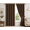 Brown, variant on Zudo Homes Modern Brown Textured Vertical Geometric Pattern Rod Pocket Room Darkening Bay Window Curtain Sets Curtains, 44 in x 60 in (2 Panels)
