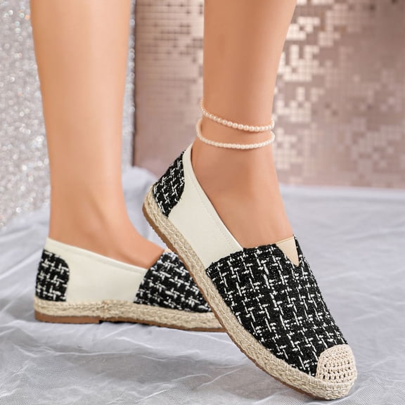 Willtoo Flat Shoes for Women Slip-On Round Toe Breathable Loafers Non Slip Lightweight Casual Walking Shoes Knit Wide Toe Comfortable Footwear