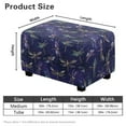 thumbnail image 7 of Xixirimido Dragonfly Purple Pattern Stretch Ottoman Cover Rectangle Footstool Slipcover Folding Storage Stool Protector Nonslip Footrest Ottoman Cover with Elastic Bottom, Large, 7 of 7