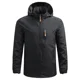 thumbnail image 1 of Chaqueta impermeable de senderismo para hombre, nueva chaqueta deportiva informal de otoño con capucha desmontable, para campo, escalada, viajes, cortavientos fino, 1 of 4